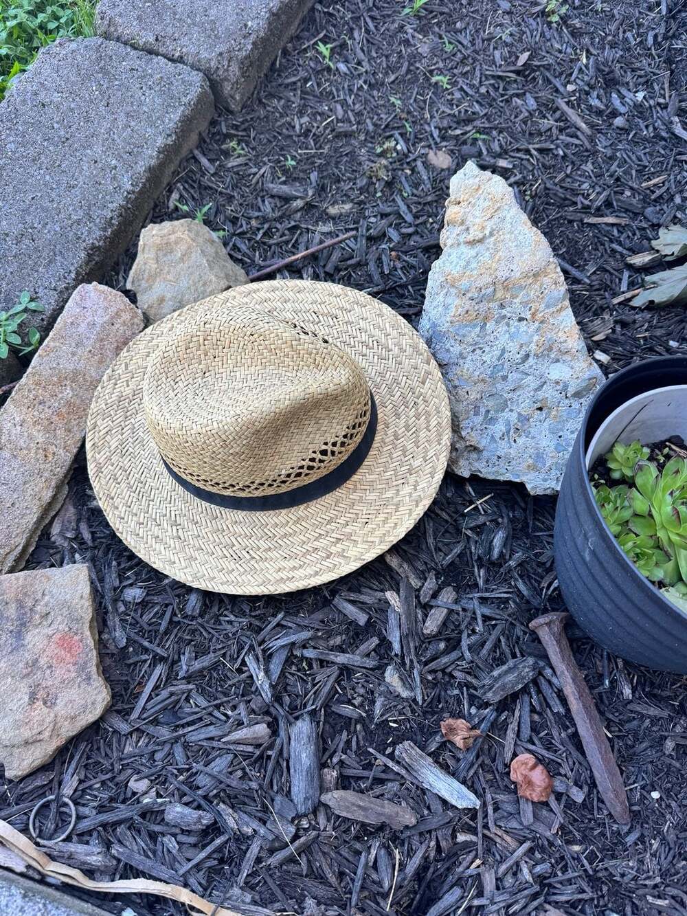 J Hats Straw Fedora Hat Size 60 CM